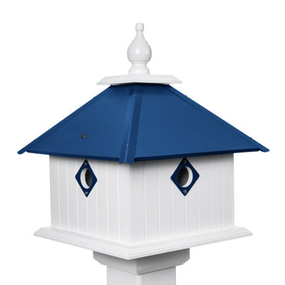 Symone 18.625'' H x 15'' W x 19'' D Post Birdhouse