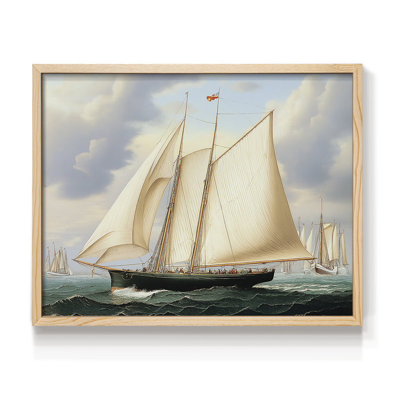 Nautical Series-XCIX -Framed Print - Restickable, Natural, 11" H x 14" W