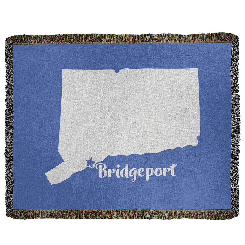 Hand Woven Throw Blanket, 60" W x 80" L, Blue