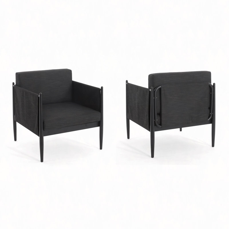 Fauteuil club d'extérieur 2 pièces