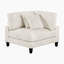 Chaise de coin modulaire en microfibre l 40,0 po Loowit - Chaise de coin rembourrée avec coussins réversibles et coussins assortis-1095730373