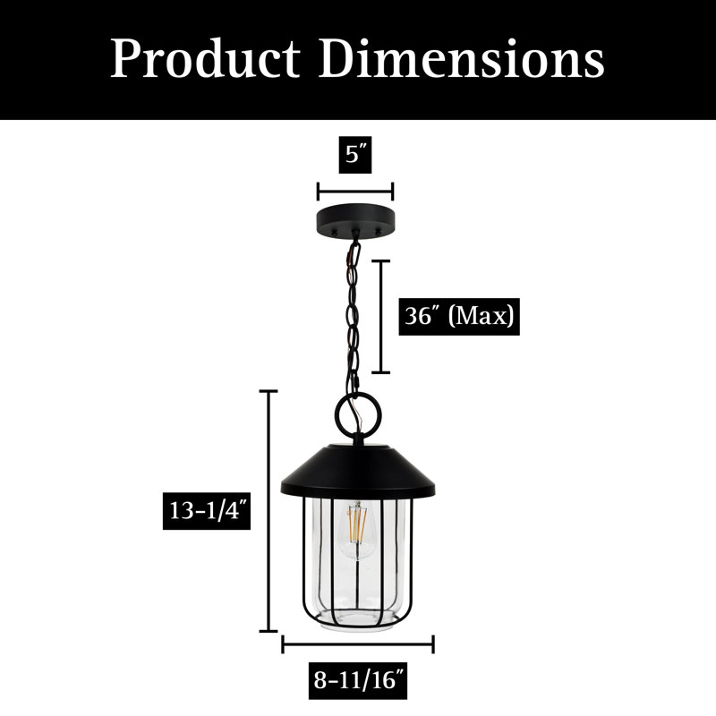Luminaire suspendu d'extérieur à DEL Lakefront