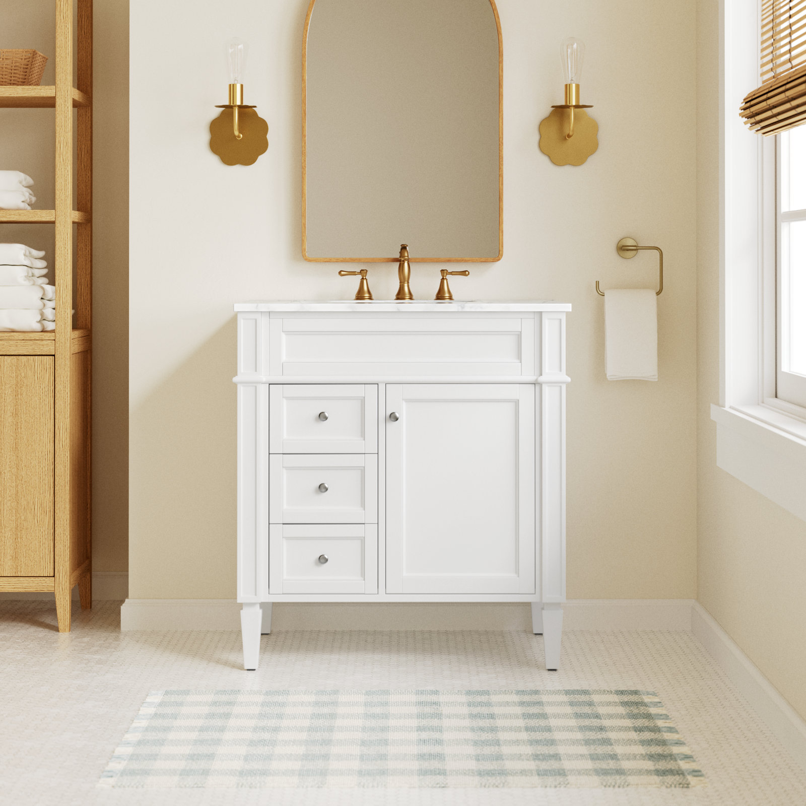 Rivers 32'' Single Bathroom Vanity, White