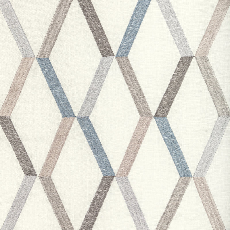 Gem to the Max Fabric, Beige/Blue