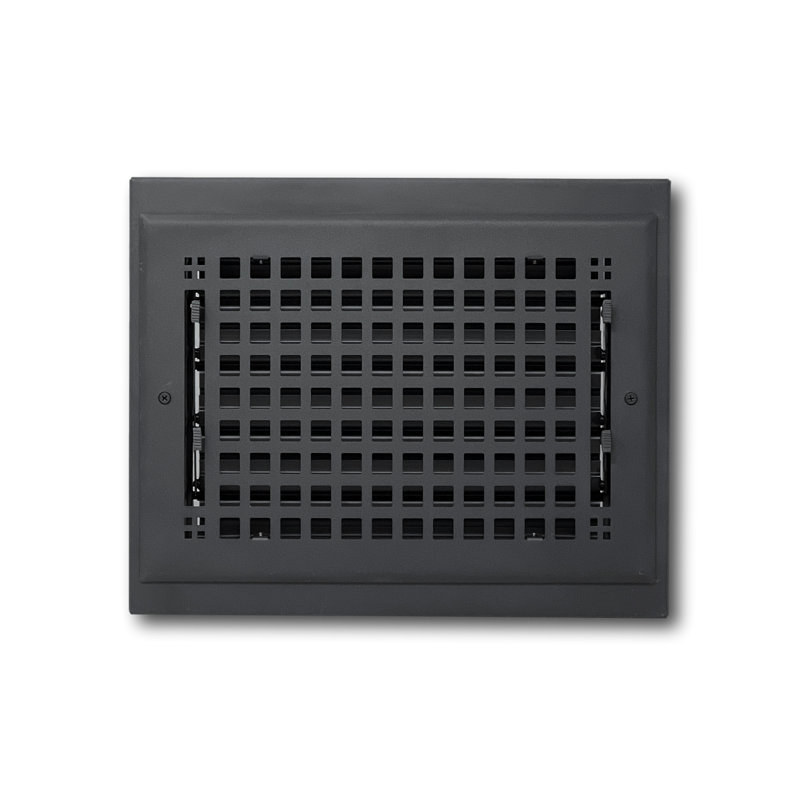 Plinthe de registre Madityn Carter, H 2,5 po x L 12 po x l 10 po, Noir