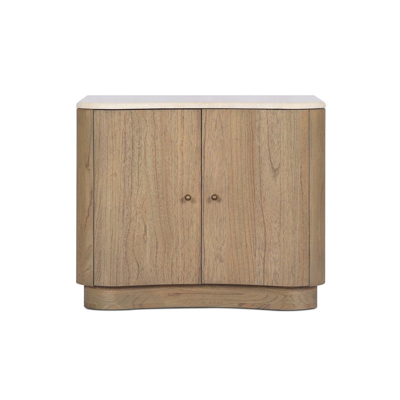 Boa Nightstand-Sandy Mindi Veneer, Sandy Mindi Veneer