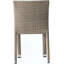 Chaise sans accoudoirs en rotin de polyéthylène durable avec conception empilable et structure en aluminium léger pour l'extérieur-159836830