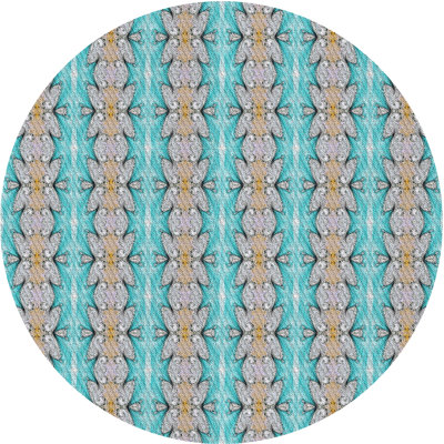 Tapis géométrique bleu / beige Emelie
