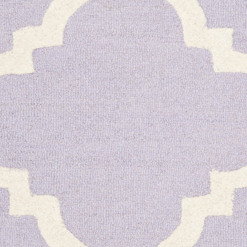 Sanyla Hand Tufted Wool Geometric Rug, Round 6'
