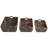 Astor Bohemian Farmhouse Handwoven Water Hyacinth Nesting Storage Baskets with Wood Handles (Set of 3)-2058385104