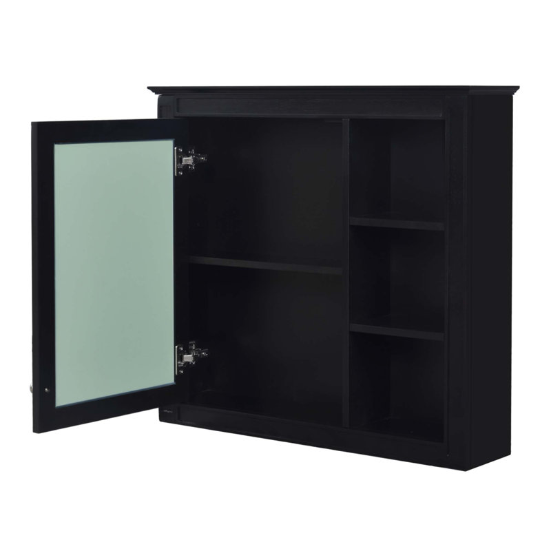 Armoire de rangement murale de 30 po x 28 po avec miroir, design moderne et tablettes réglables pour une organisation efficace