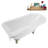 62" Streamline Clawfoot Tub,Tray,Drain, Clawfeet-101628983-102218224