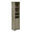 Grande armoire de rangement pour salle de bain pour petits espaces, armoire sur pied pour le salon, salle de bain, bureau à domicile, 4 tablettes réglables et panier à linge, espace de rangement pour les vêtements cachés, blanc-1826690221