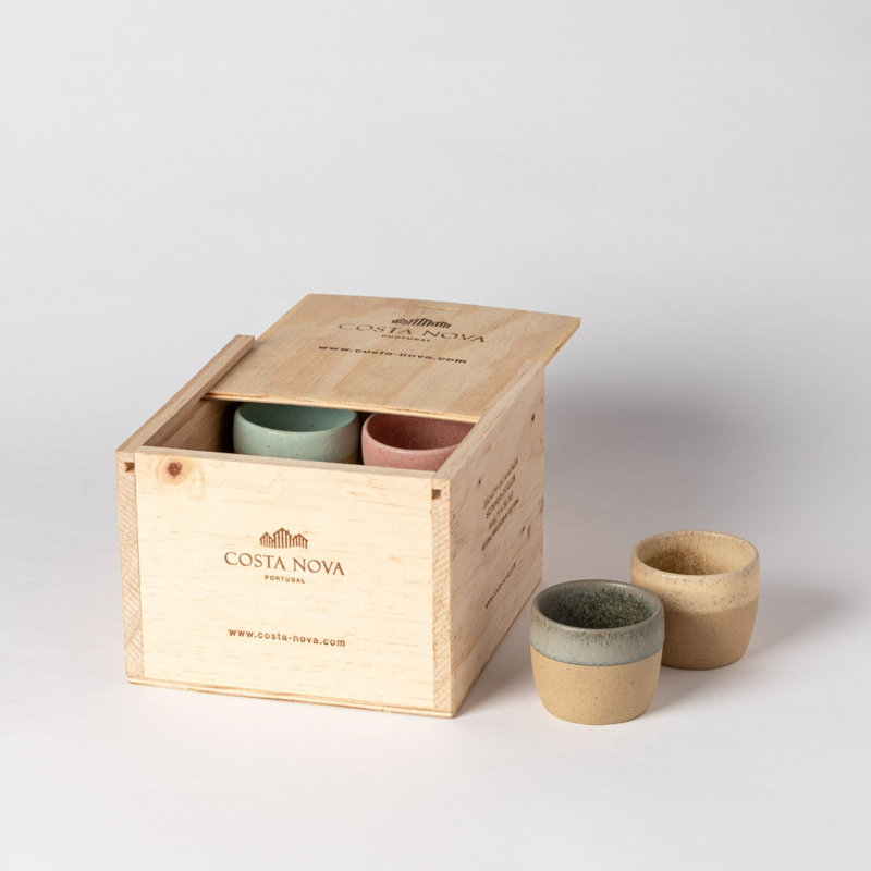 Boîte-cadeau 8 tasses à espresso Arenito