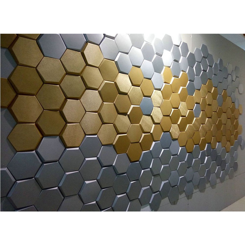 8" x 9" Honeycomb Mosaic Tile, Silver