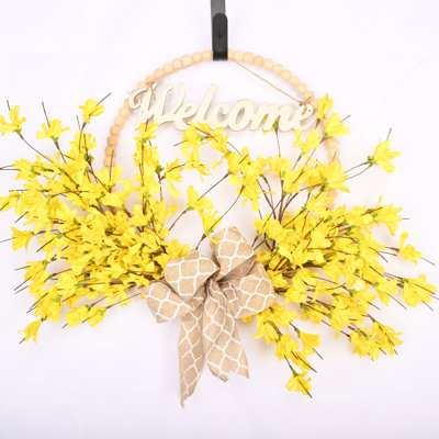 Couronne de bienvenue 24 po Forsythia