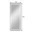 Miroir vertical de 64 po x 21 po pleine longueur avec lumière DEL, miroir de sol illuminé avec support, miroir mural avec cadre mince en alliage d'aluminium pleine longueur, noir