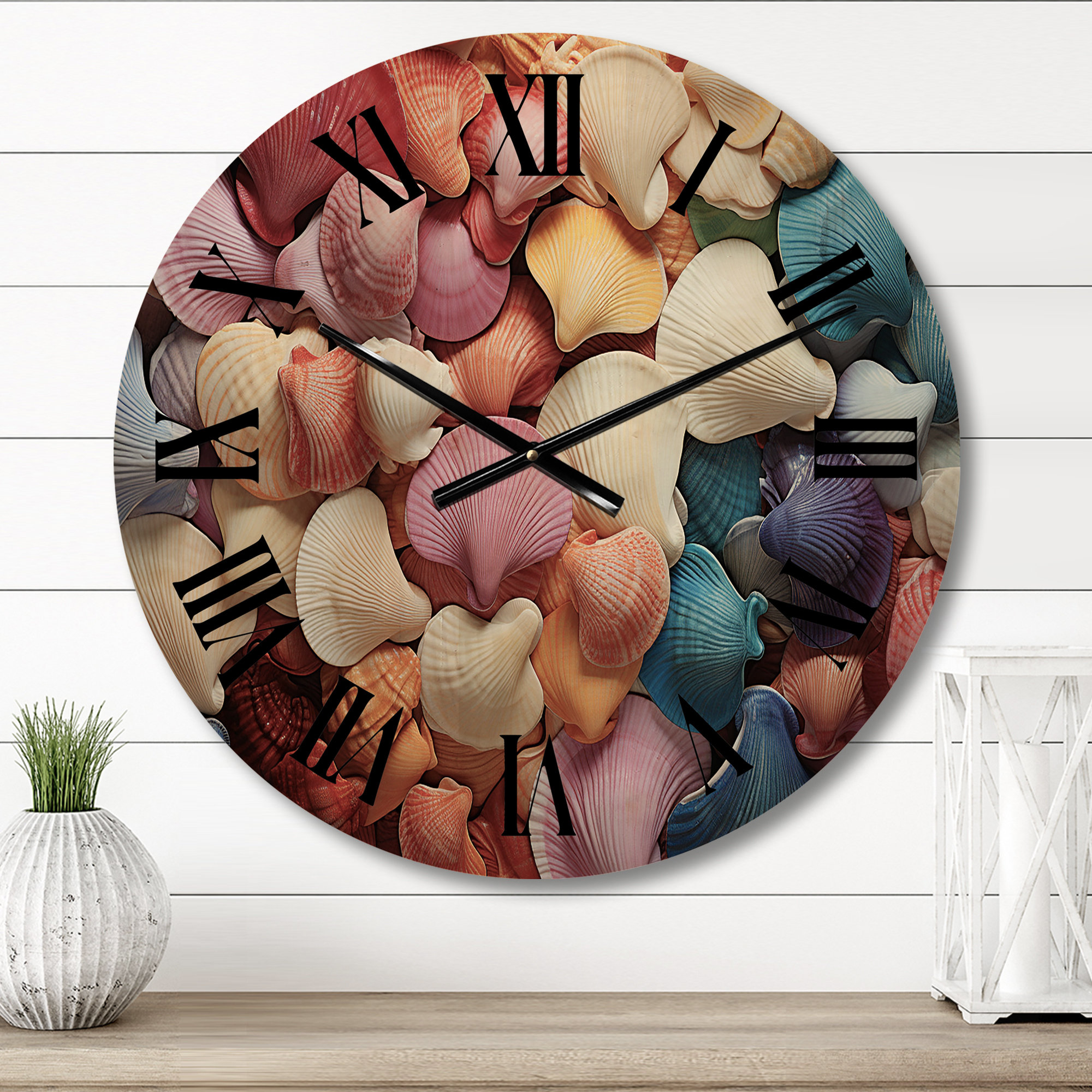 East Urban Home Colorful Pointillist Seashells I - Animals Oversized ...