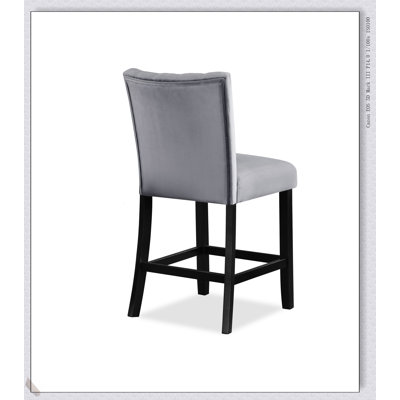Ensemble de salle à manger 5 pièces à hauteur de comptoir contemporain avec plateau en faux marbre et chaises rembourrées noires, structure en bois massif, idéal pour les cuisines et les salles à manger modernes