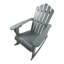 Chaise d'extérieur inclinable grise - Confortable et élégante, polyvalente pour la cour arrière, en bois massif, avec un support de poids de 250 lb, incluant un support à bascule