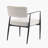 Xzavier Mid-Century Modern Upholstered Dining Armchair With Iron Frame-1734679158