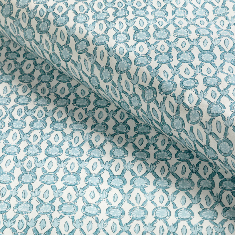 Manoir Galon 100% Cotton Performance Fabric, Aqua
