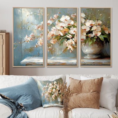 Harmony orchidées fleurs II - art mural orchidée - ensemble de 3