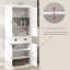 Armoire garde-manger 71 po pour salle à manger - Blanc. 4 portes, tiroir, 2 tablettes réglables. Peut contenir divers articles, une unité de rangement pour la cuisine et les ustensiles de cuisine. Style tendance, revêtement, base stable, facile