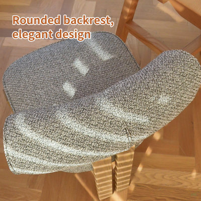 Chaise de salle à manger moderne en tissu, chaise d'appoint rembourrée sans accoudoirs, chaise d'appoint à dossier incurvé artistique pour salle à manger, salon, cuisine, sans assemblage, 1 pièce