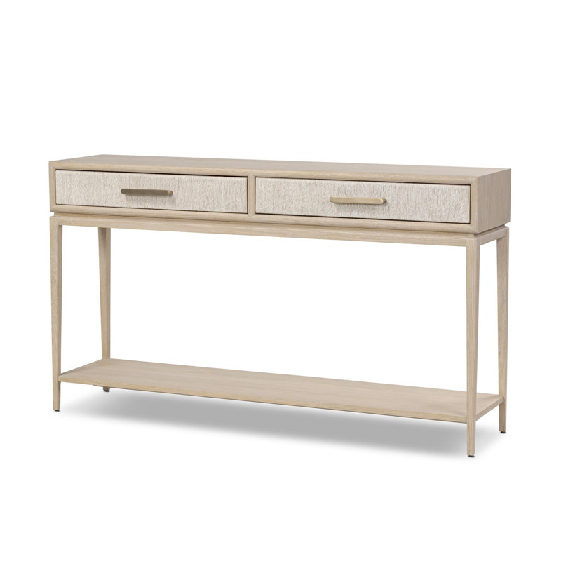 Rosenell Console Table-Natural Oak Veneer, Natural Oak Veneer