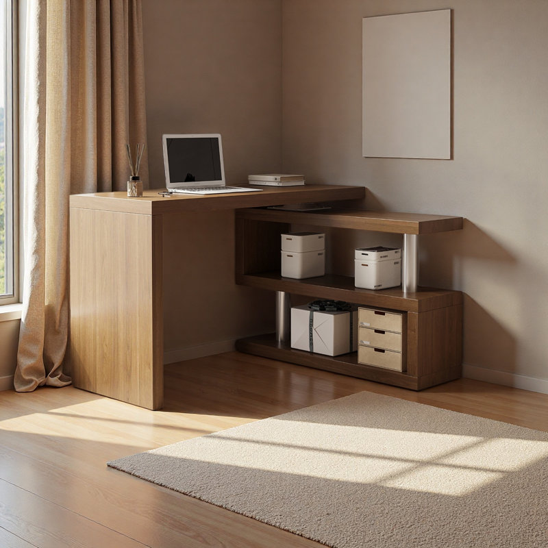 Bureau pivotant de L 47 po Odern, Noyer