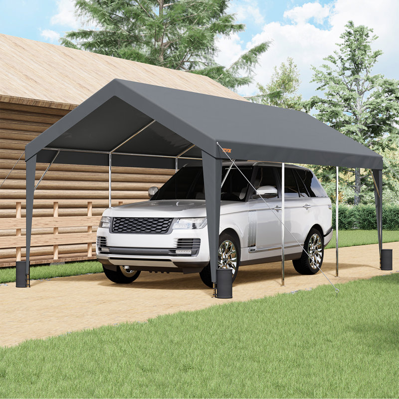 Dark Gray 10' x 20' Portable Heavy Duty Carport Canopy