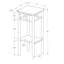 Table d'appoint moderne au fini noir. 2 tablettes carrées pour le salon et la maison. Base en métal. Élégante chambre à coucher avec bout latéral et 2 tablettes. Design, chambre à coucher. Rangement