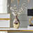 Glass Champagne Textured Round Bulbous Vase-1308997117