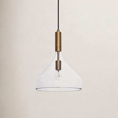Rayden Single Light Glass Steel Pendant