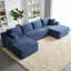 Ensemble de canapé modulaire compressible en forme de U Vibrant Blue