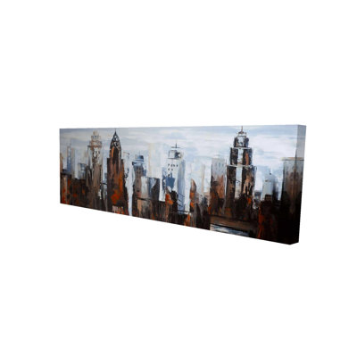 Grey Day in the City Canvas | Contemporary Bedroom Decor