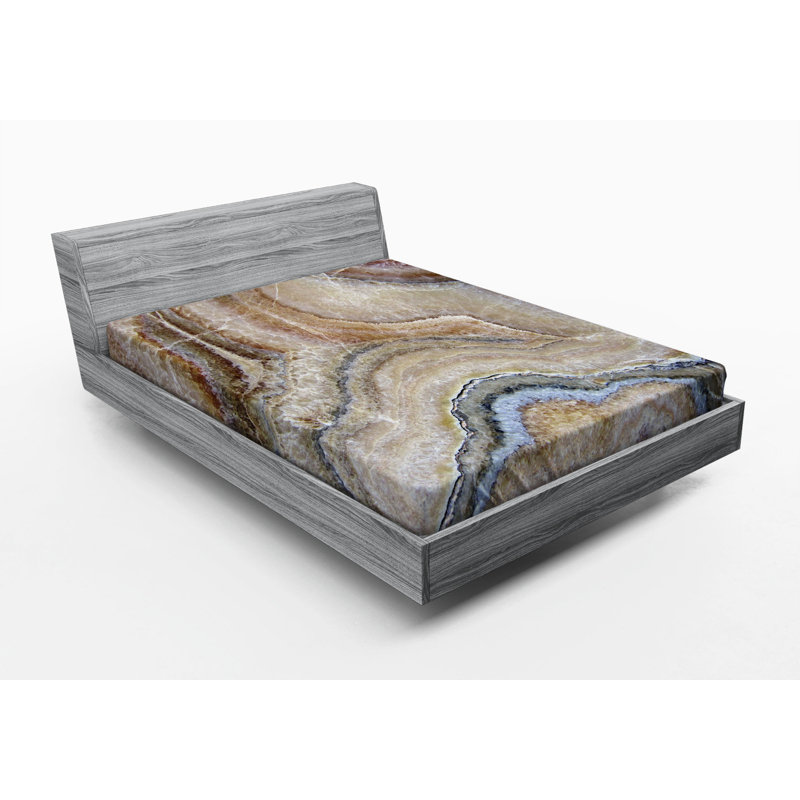 Microfiber Abstract Fitted Sheet, Full Fitted Sheet