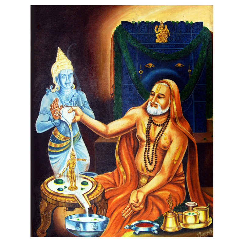 Âme suprême illuminée | Huile sur toile | Par V. Ragunath