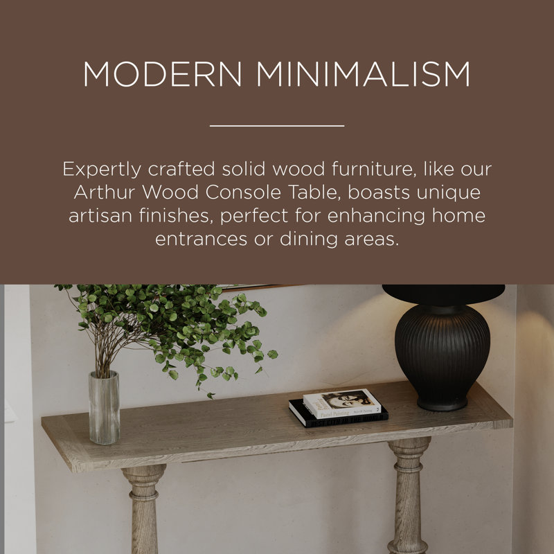 Arthur Gray Solid Wood Traditional Console Table
