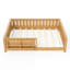 Structure de lit double avec bibliothèque intégrée, lit plateforme pour enfant Safety Guard, naturel clair-160782274-160782301