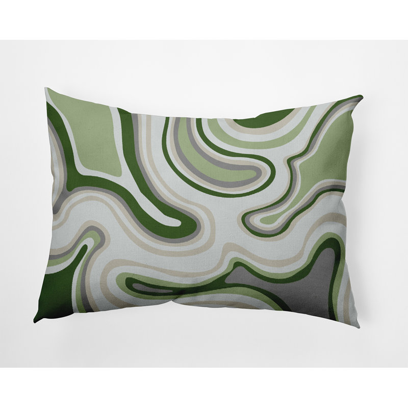 Coussin décoratif en polyester intérieur / extérieur, H 14 po x l 20 po, Rectangle