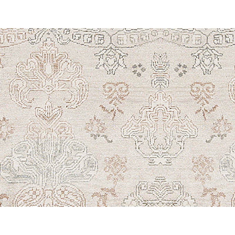 Windsom Oriental Area Rug in Beige, Rectangle 6' x 9'