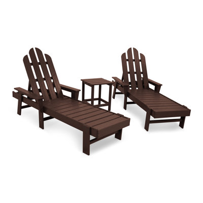 POLYWOOD Long Island Chaise 3-Piece Set