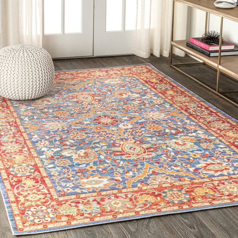 Stith Persian Plum/Terracotta Rug, Rectangle 4' x 6'