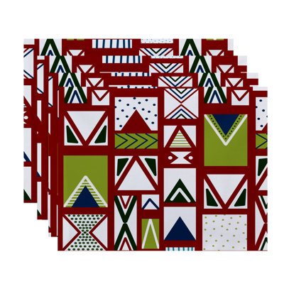 Polyester Geometric Rectangle Placemat