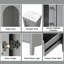Armoire de meuble-lavabo 24 po en bois massif gris avec lavabo à deux tiroirs, tablette ajustable 24 po-121112518