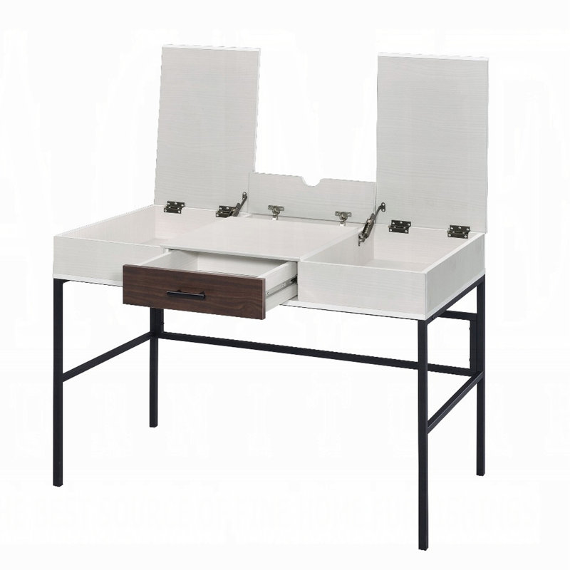 Bureau d'écriture avec port USB, Blanc