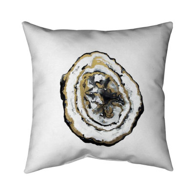Golden geode - 16"x16" Throw pillow - Poly twill - Print on demand
