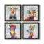 «Groovy Pig and Sky», ensemble de 4 peintures sur toile encadrées-60147936-60147937